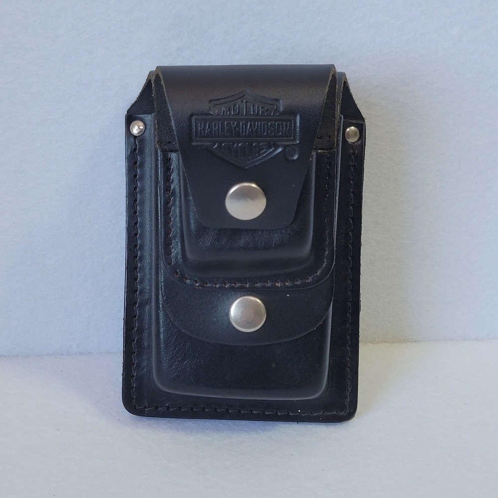 Vintage Harley-Davidson Leather Multi-Purpose Utility/Cigarette & Zippo Pouch